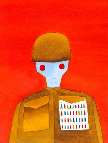 Folon, sous l'image il y a la pens&eacute;e